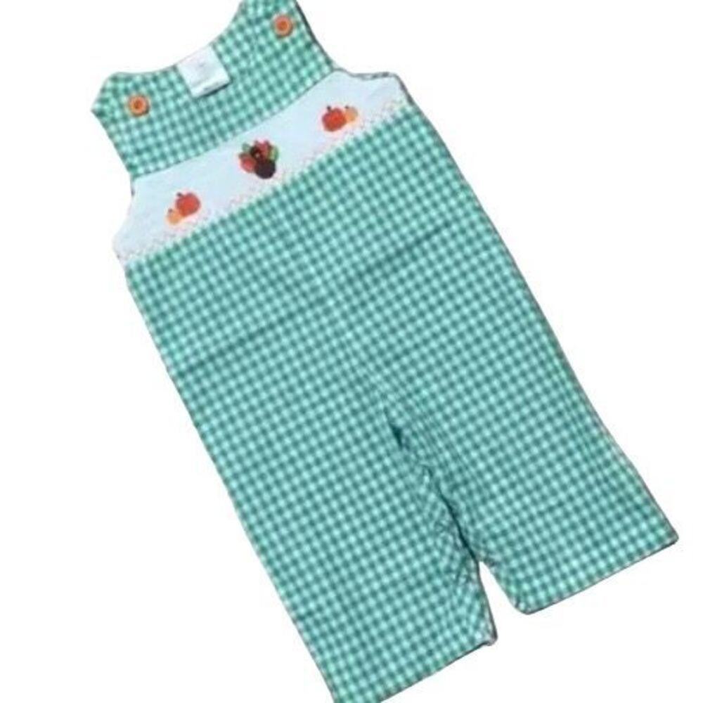 New Boy’s sleeveless Thanksgiving romper  0-3 months